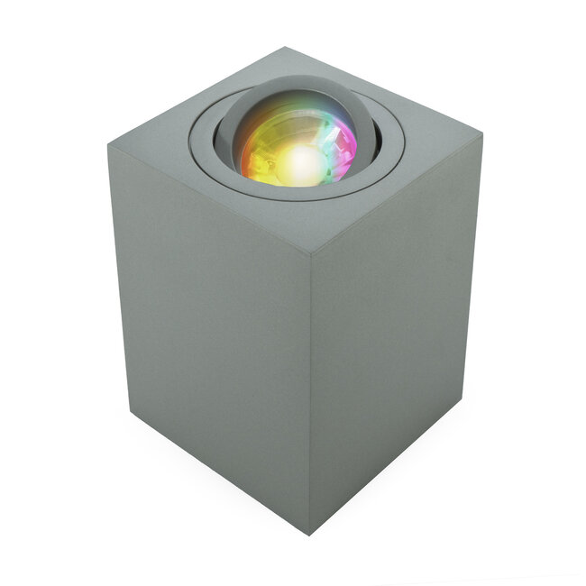 PURPL Plafonnier Spot LED GU10, Montage en Surface, Carré, Gris