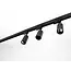 PURPL Kit complet d'éclairage sur rail triphasé - Noir - 3 m - 6 spots GU10