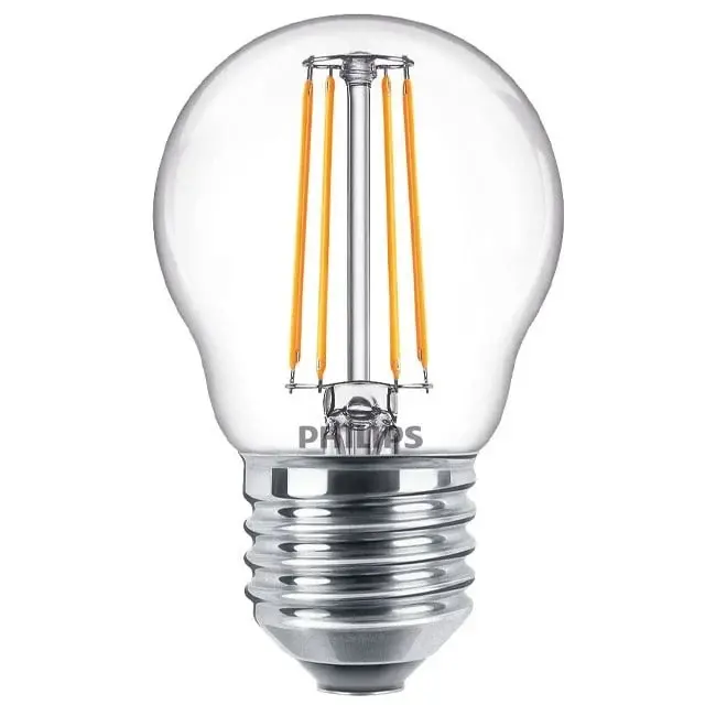 Philips Ampoule LED à Filament E27 - 2700K Blanc Extra Chaud - 4.3W - P45 - Philips