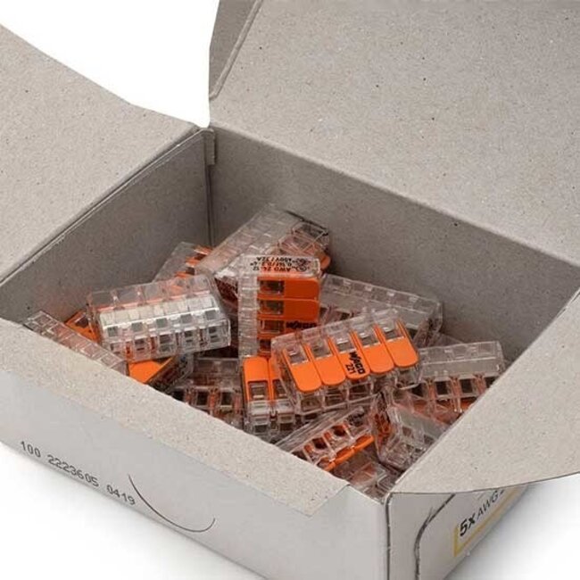 WAGO Lot de 25 Bornes de Raccordement WAGO à 5 Entrées