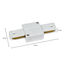 PURPL Connecteur d’alimentation droit pour rail LED monophasé - Finition blanche - Entrée 230V