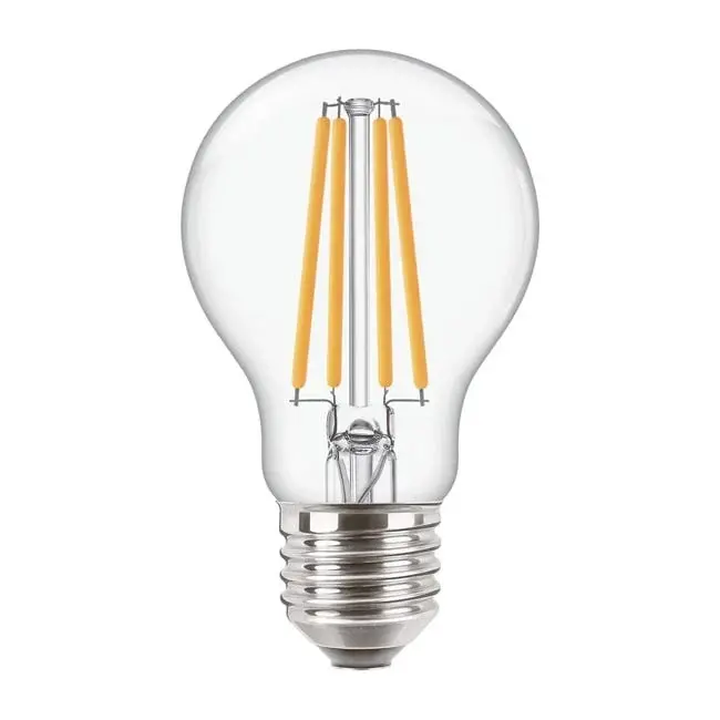 Philips Ampoule LED à Filament E27 - 2700K Blanc Extra Chaud - 10.5W - A60 - Philips