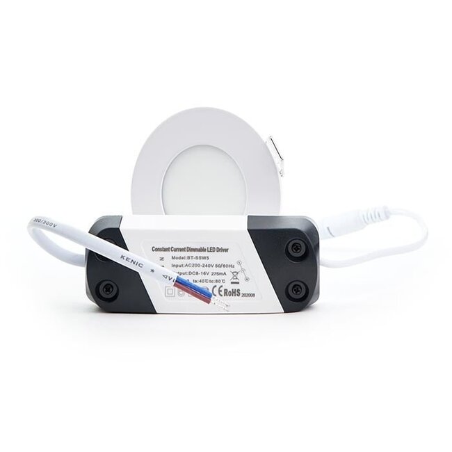 PURPL Spot Downlight LED Encastrable Rond - ø85mm - 3000K Blanc Chaud - 3W - Blanc