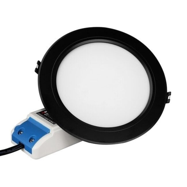 MiBoxer/Mi-Light Spot Downlight LED Encastrable FUT066 - ø180 mm - RGB+CCT - 12W - IP44 - Rond - Noir