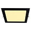 PURPL Spot Downlight LED Encastrable - 225 mm - 3000K Blanc Chaud - 18W - IP44 - Noir - Carré