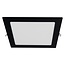 PURPL Spot Downlight LED Encastrable - 225 mm - 3000K Blanc Chaud - 18W - IP44 - Noir - Carré