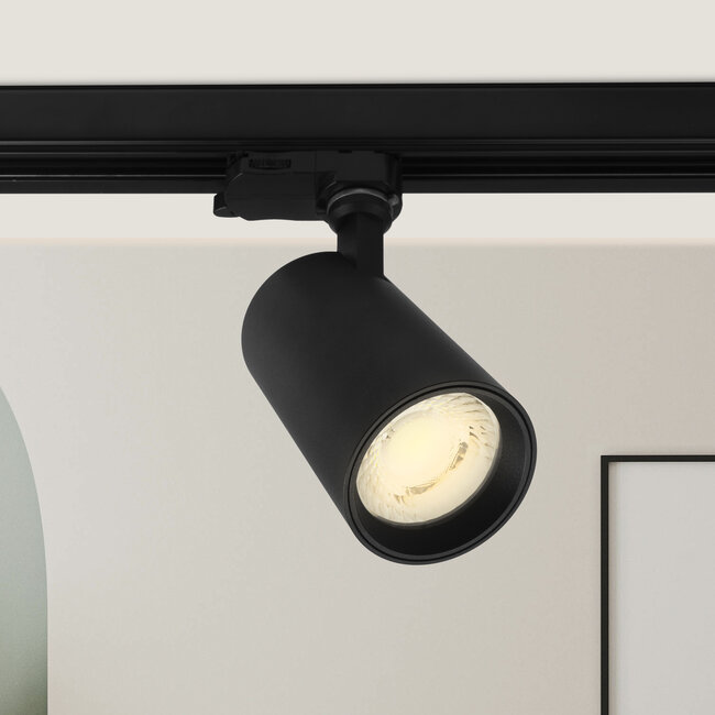 PURPL Spot LED COB pour rail 3 phases - 4000K Blanc Neutre - 20W - 2750 lm - Noir