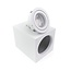 PURPL Plafonnier LED GU10 carré - Montage en surface - Finition blanche - IP20 - Ampoule remplaçable