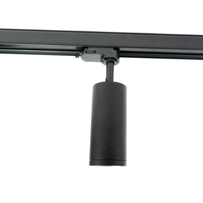 PURPL Spot LED sur rail triphasé - UTAH - Douille GU10 intégrée - Noir - IP20 - Ampoule remplaçable