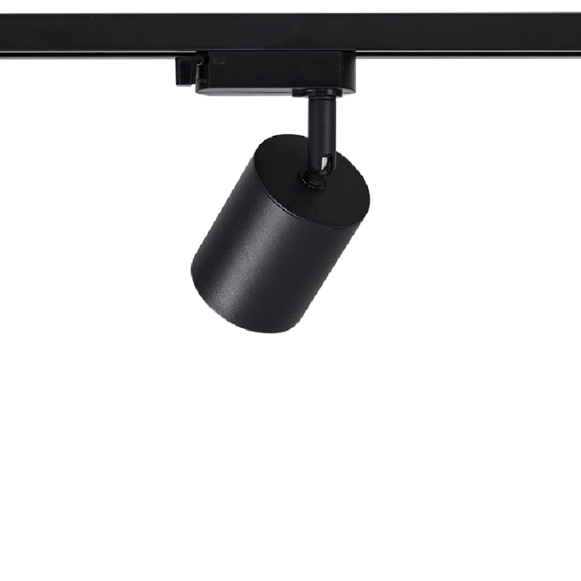 PURPL Spot LED 10W 2700K sur rail monophasé - Noir - IP20 - Éclairage chaud