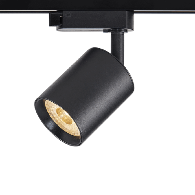 PURPL Spot LED 10W 2700K sur rail monophasé - Noir - IP20 - Éclairage chaud