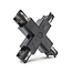 Powergear Connecteur en X pour rail 3 phases - 4 fils - Noir - Powergear