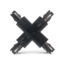 Powergear Connecteur en X pour rail 3 phases - 4 fils - Noir - Powergear
