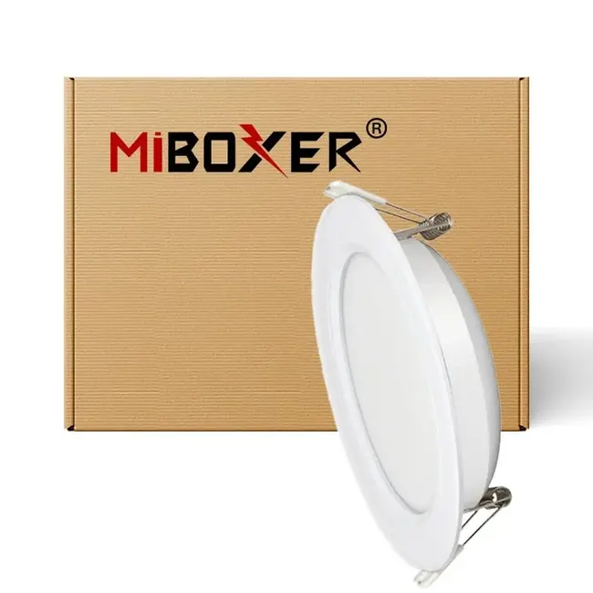 MiBoxer/Mi-Light Spot Downlight LED Encastrable Rond - FUT068 - RGB+CCT - 6W - ø120mm - IP44 - Blanc