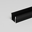 PURPL Profilé LED 1,5 m - Aluminium noir - Format 1715 - Pour bande LED - Finition élégante