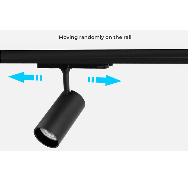 PURPL Spot LED RGB+CCT 30W sur rail triphasé - Noir - Zigbee 3.0 - IP20 - Contrôle intelligent