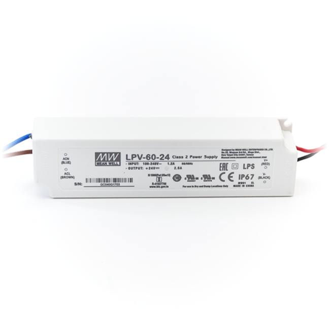 Meanwell Transformateur LED Meanwell - Alimentation 60W 24V 2,5A LPV