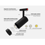 MiBoxer/Mi-Light Spot LED CCT - Pour rail magnétique 48V - Zigbee3.0 + 2.4GHz - 12W - 1100 lm - Dimmable - Noir