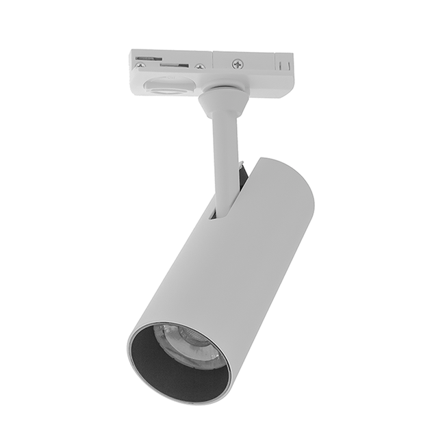 PURPL Spot LED 10W 2700K dimmable sur rail monophasé - Noir - IP20 - Format 50x130 mm
