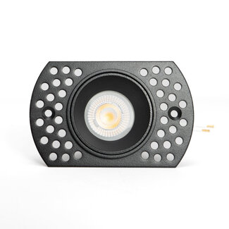 PURPL Spot encastré GU10 - ø90mm x H41,5mm - IP20 - Douille GU10 incluse - Aluminium noir