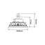 PURPL LED High Bay - 100W - 16 000 lm - 160 lm/W - 6000K - IP65 - IK09 - Dimmable - Sans scintillement - Driver Philips