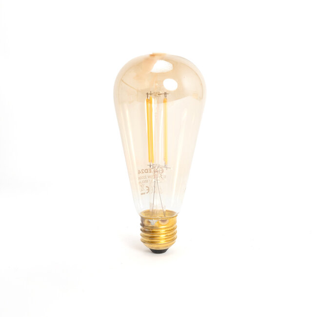 LED24 Ampoule LED Filament - E27 - 2200K Blanc Extra Chaud - 4,5W - 200 lm - 80 lm/W - ST64