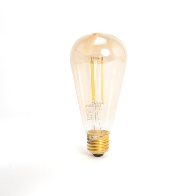 LED24 Ampoule LED Filament - E27 - 2200K Blanc Extra Chaud - 4,5W - 200 lm - 80 lm/W - ST64
