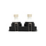 PURPL Spot LED encastrable double - 2x GU10 inclus - Noir Aluminium - Rectangulaire - Orientable - IP20