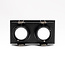 PURPL Spot LED encastrable double - 2x GU10 inclus - Noir Aluminium - Rectangulaire - Orientable - IP20