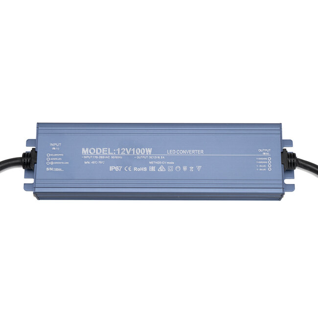 PURPL Transformateur LED 12V 100W IP67