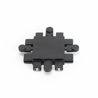 PURPL Connecteur en X - Éclairage sur rail 48V Smart - Noir