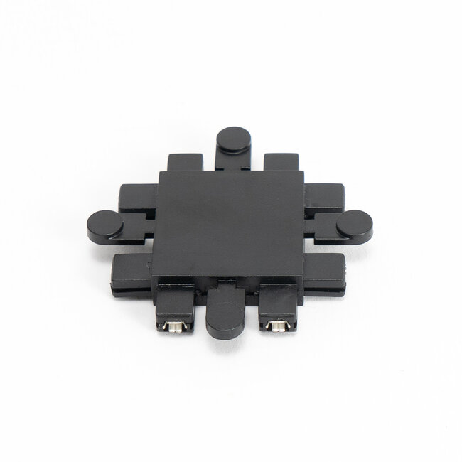 PURPL Connecteur en X - Éclairage sur rail 48V Smart - Noir