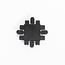 PURPL Connecteur en X - Éclairage sur rail 48V Smart - Noir