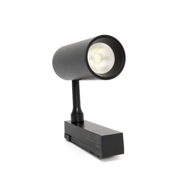 PURPL Spot LED magnétique intelligent - 12W - ø45x103 mm - CCT (2700K-6500K) - Zigbee 3.0 - Dimmable - 1100 lm - CRI>90 - Noir - Compatible avec l'éclairage sur rail 48V Super Slim
