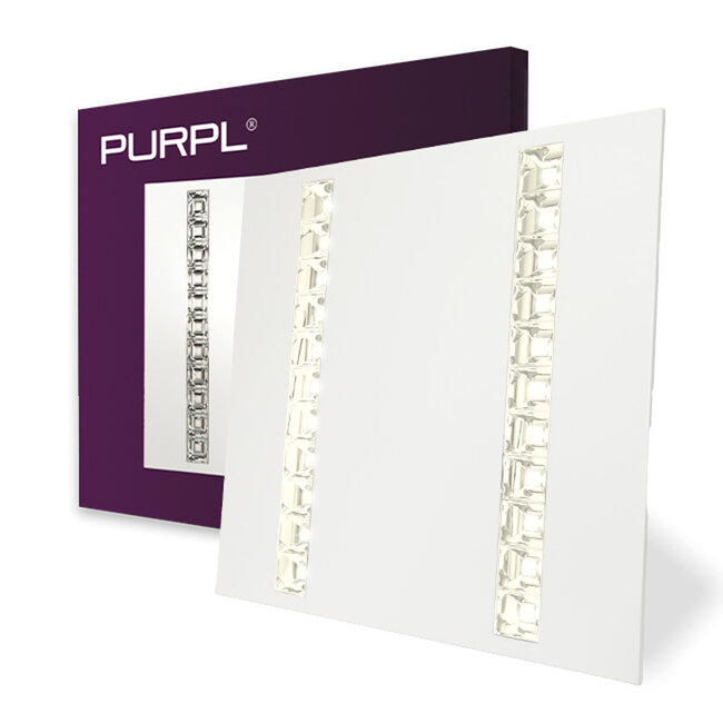 PURPL Panneau LED rétroéclairé - 60x60 - 4000K Blanc Neutre - 30W - 3600 lm - 120 lm/W - UGR<19 - Backlit