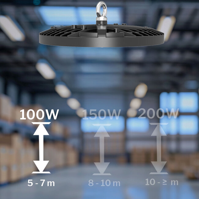 PURPL Cloche LED - 100W - 11 000 lm - 110 lm/W - 6000K Blanc Froid - 120° - IP65 - IK07 - Sans scintillement