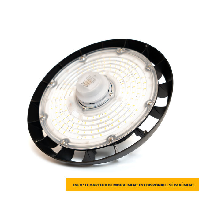 PURPL Cloche LED 240W - 6000K Blanc Froid - 36 000 lm - 150 lm/W - IP65 - IK10 - Dimmable - Sans scintillement