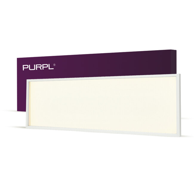 PURPL Panneau LED - 120x30 - 4000K Blanc Neutre - 33W - 3300 lm - 100 lm/W - UGR<22 - Sans scintillement - Edgelit
