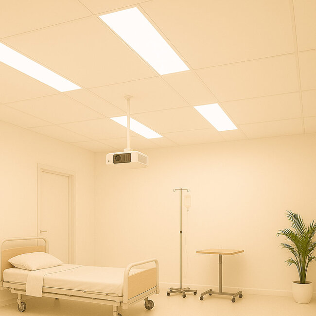 PURPL Panneau LED - 120x30 - 3000K Blanc Chaud - 33W - 3300 lm - 100 lm/W - URG<22 - Sans scintillement - Edgelit