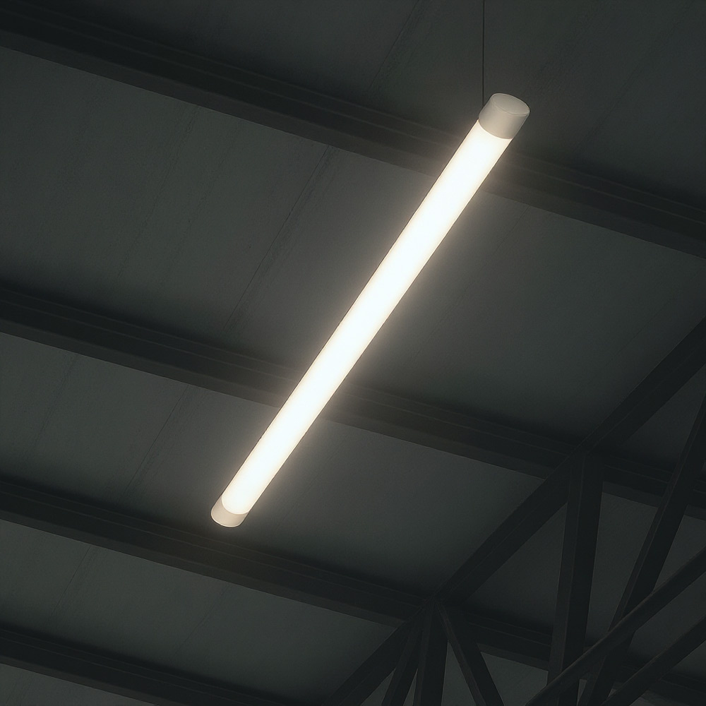Luminaire fluorescent pour 2 tubes LED fluorescents de 120 cm de long