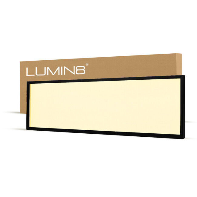 Lumin8 Panneau LED Retroéclairé - 30x120 - Cadre Noir - 4000K Blanc Neutre - 40W - 4000 lm - 100 lm/W - UGR<22 - Sans scintillement - Backlit