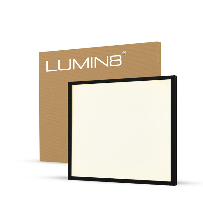 Lumin8 Panneau LED rétroéclairé - 60x60 - Cadre Noir - 4000K Lumière du jour - 40W - 4000 Lumens - 100lm/W - Backlit