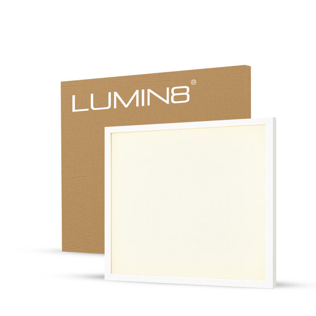 Lumin8 Panneau LED rétroéclairé 60x60 - 4000K Blanc Neutre - 25W - 4000lm - 160 lm/W - UGR<22 - Sans scintillement - Backlit