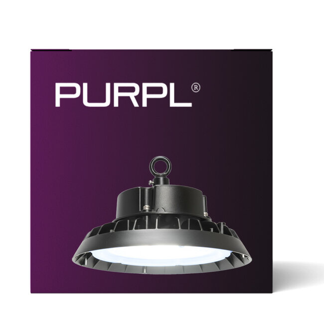 PURPL Cloche LED G7 - 100W - 6000K Blanc Froid - 15 000 lm - 150 lm/W - IP65 - IK10 - Dimmable - Sans scintillement