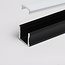 PURPL Profilé LED 1,5 m - Aluminium noir - Format 1715 - Pour bande LED - Finition élégante