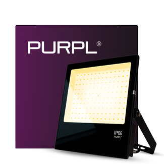 PURPL Projecteur LED - 3000K - 100W - 9000 lm - IP65 - IK07 - Noir