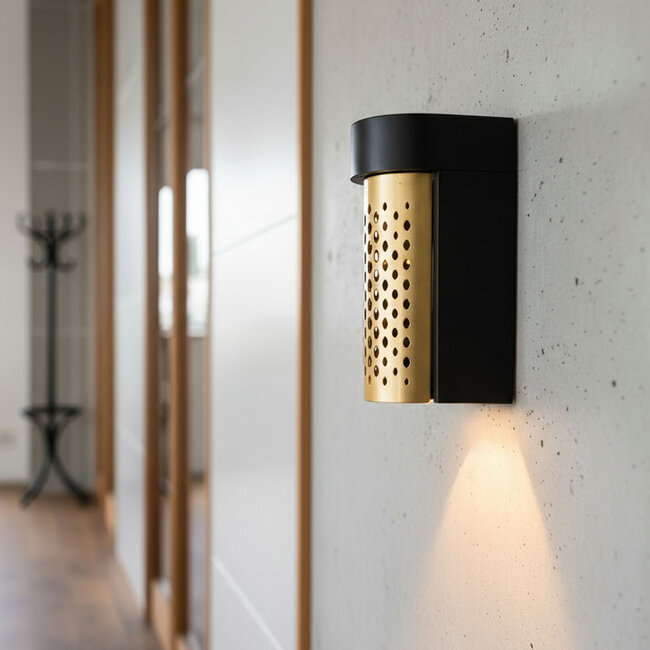 PURPL Applique murale LED Cylindre - 3CCT - Grille métallique Cuivre - IP65