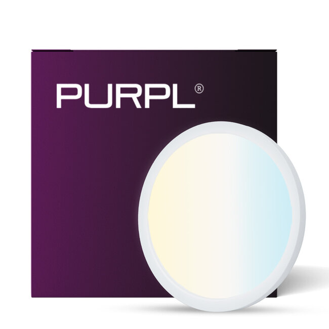 PURPL Spot LED encastrable 3 CCT - 8W/10W/12W - Ø250 mm - Blanc - Sélecteur 3000K à 5700K intégré