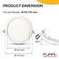 PURPL Spot LED Downlight encastrable | 6W | ø120 mm | 3000K Blanc chaud | IP20 | Rond | Blanc