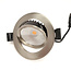 PURPL Spot encastrable LED COB | 5W | Blanc Chaud 2700K | Ø 85 mm | Dimmable | IP40 | Inclinable | Rond | RVS